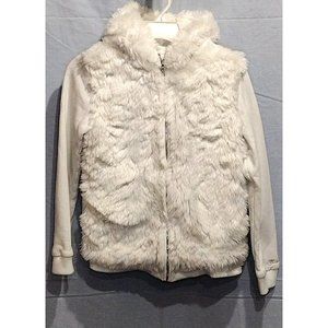 Guess Faux Fur Hoodie Size 14 Girls Excellent condition